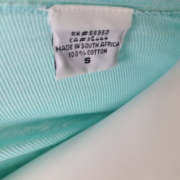 PJ SALVAGE Solid All Blue Short Sleeve V Neck Pajama Top Womens Size S Small - Picture 6 of 7